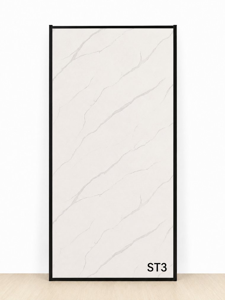 Wallage ST3, Soft white stone, fine grey veining